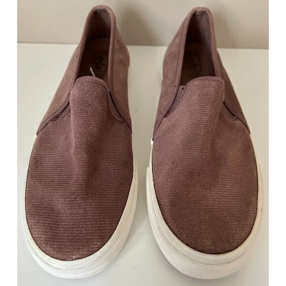 Keds women's Double Decker suede mauve slip-ons. Size 8. - Picture 2 of 9